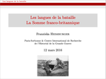Les langues de la bataille - La Somme franco-britannique